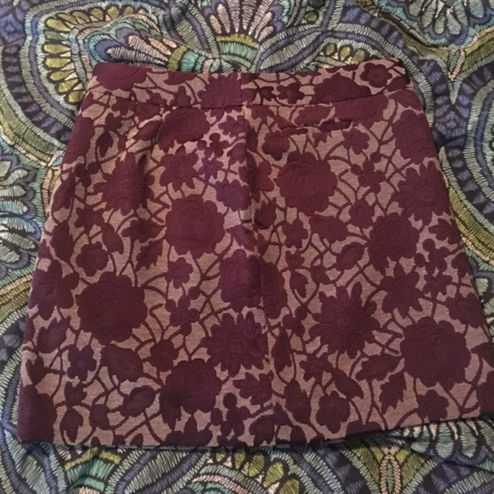 Loft plum flower print skirt‎